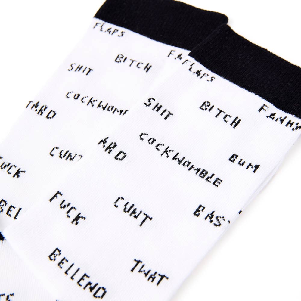 Swear Words Sokker - Sjove Unisex Sokker med Bandeord