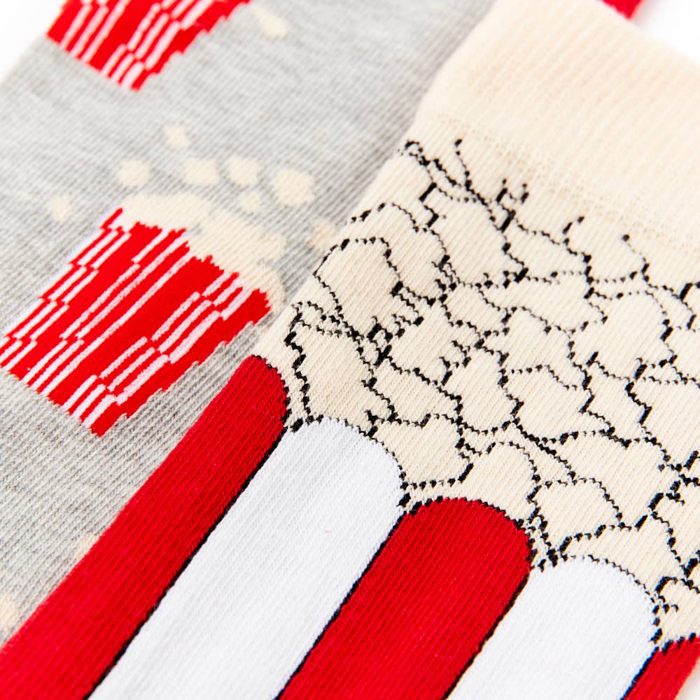 Popcorn - Unisex Sokkegaveæske med 2 Par