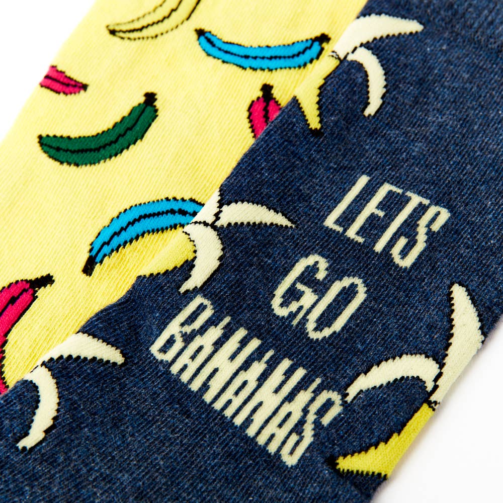 Let's Go Bananas - Unisex Sokkegaveæske med 2 Par banan strømper