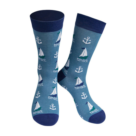 Bambus Strømper, Herre - 'Ohøj Skipper!' (flere farver)