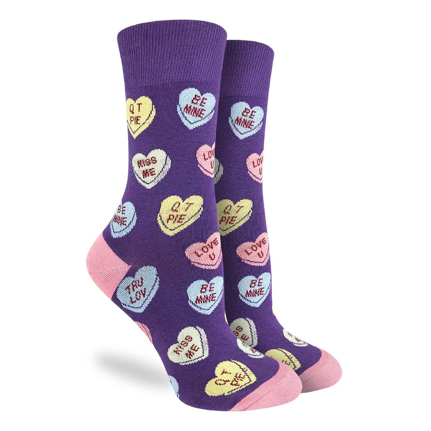 Valentinsdag Slikhjerter Sokker til Kvinder - Candy Hearts Sokker