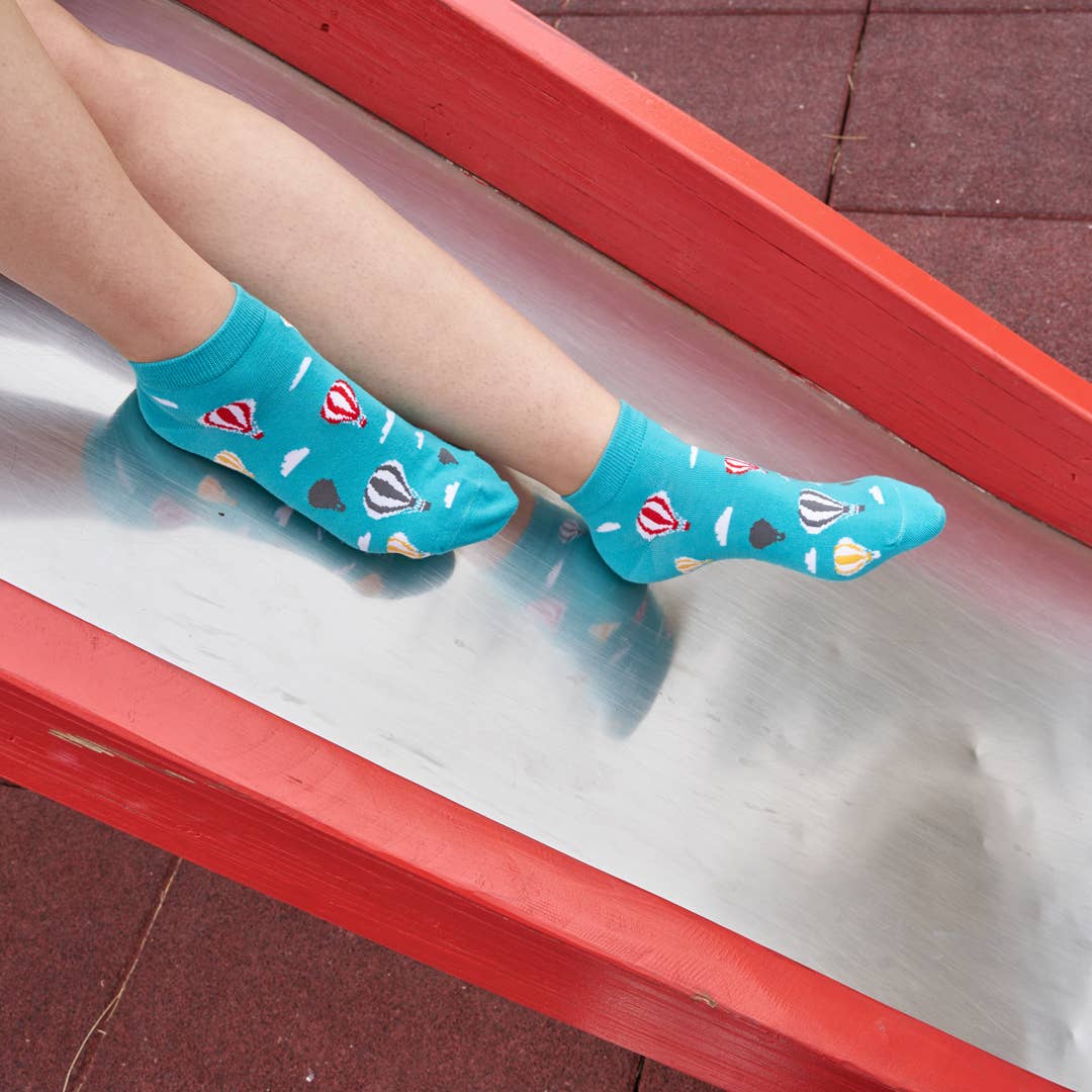 Ankelstrømper - Sjove Korte Sokker med Varmluftballoner