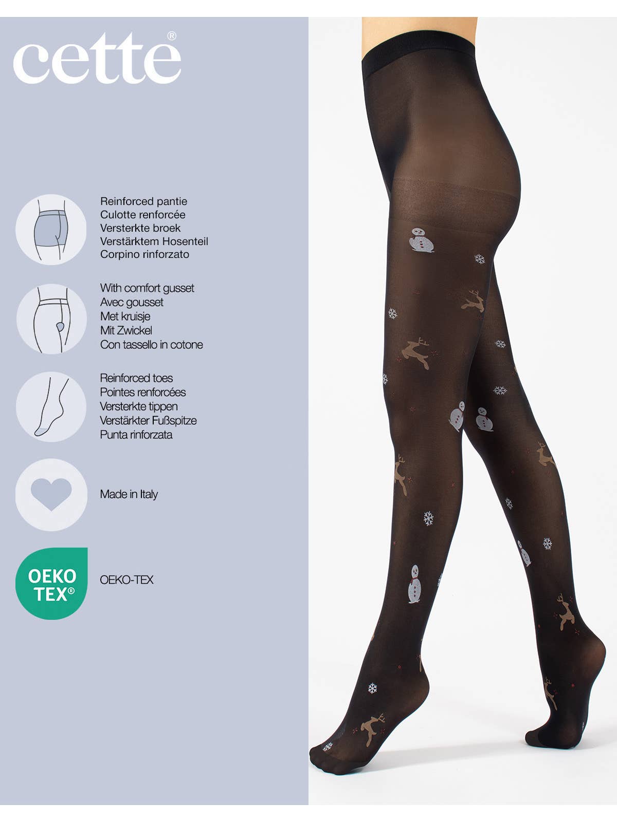 Julestrømpebukser - Festlige strømpebukser med Snemænd