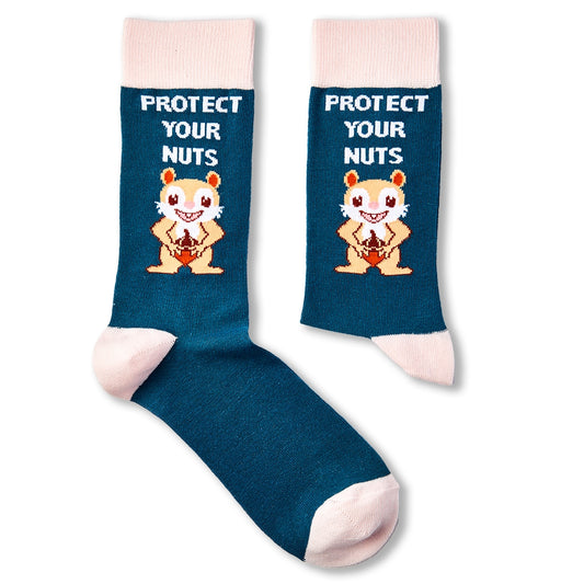 Strømper med Tekst, Herre - 'Protect You Nuts'