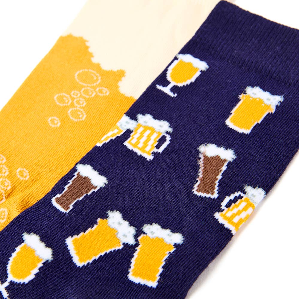 Beer Socks - Øl Sokkegavesæt med 2 Par