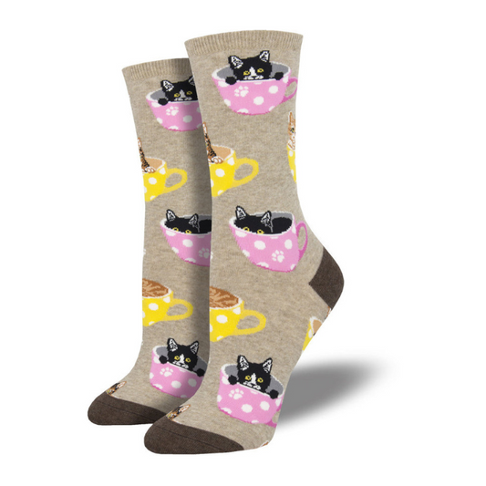 Sjove Strømper, Dame - 'Cat-feinated'