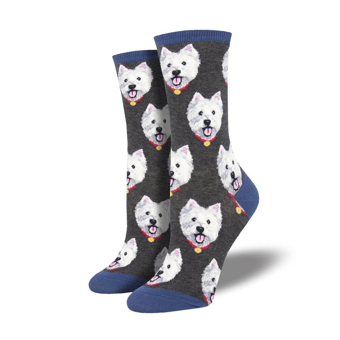 Dame Strømper - ‘Westies’ Dyr Socksmith Grå