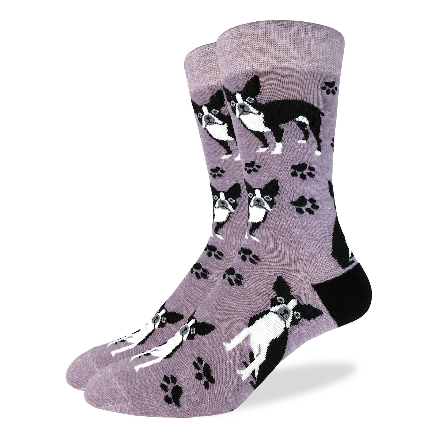 Sjove Sokker, Herre - 'Boston Terrier' Dyr Good Luck Sock