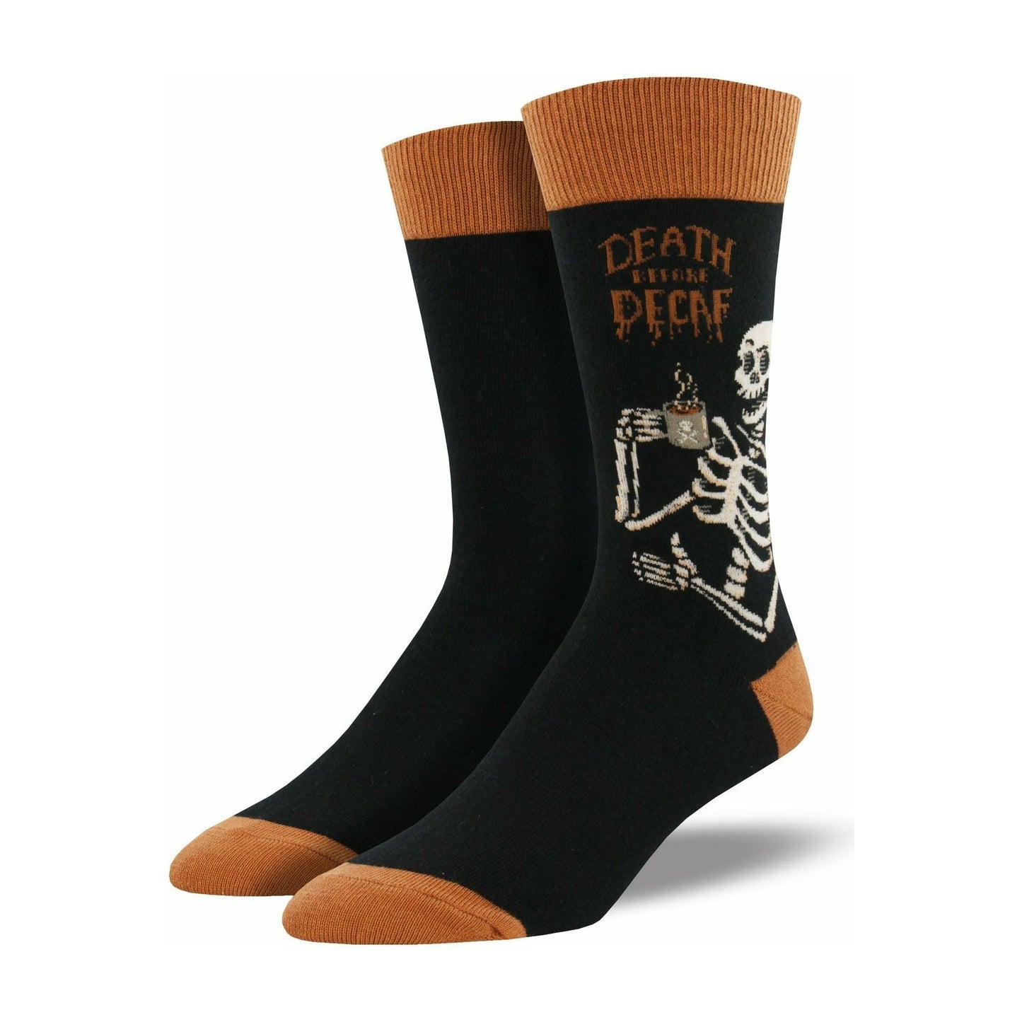Sjove Herre Strømper -' Death before Decaf' Mad & Drikke Socksmith