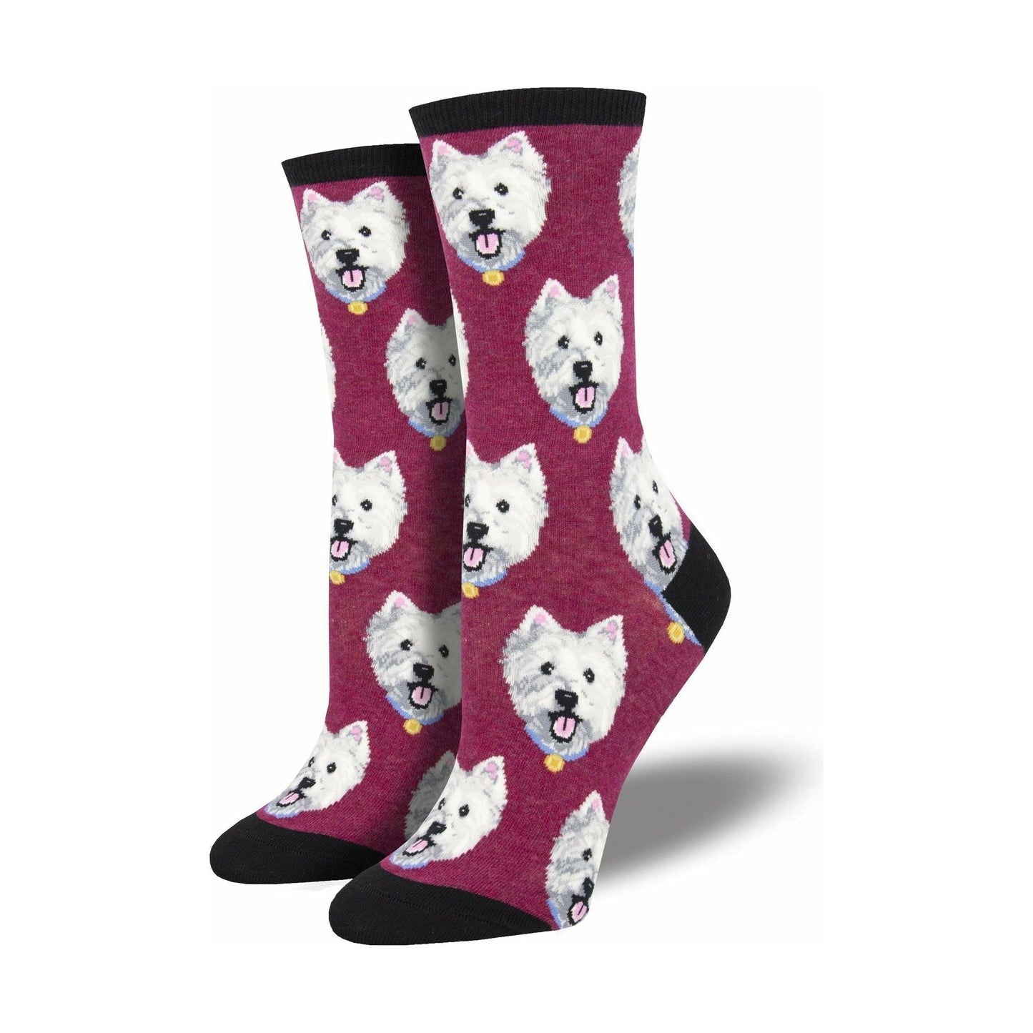 Dame Strømper - ‘Westies’ Dyr Socksmith Rød