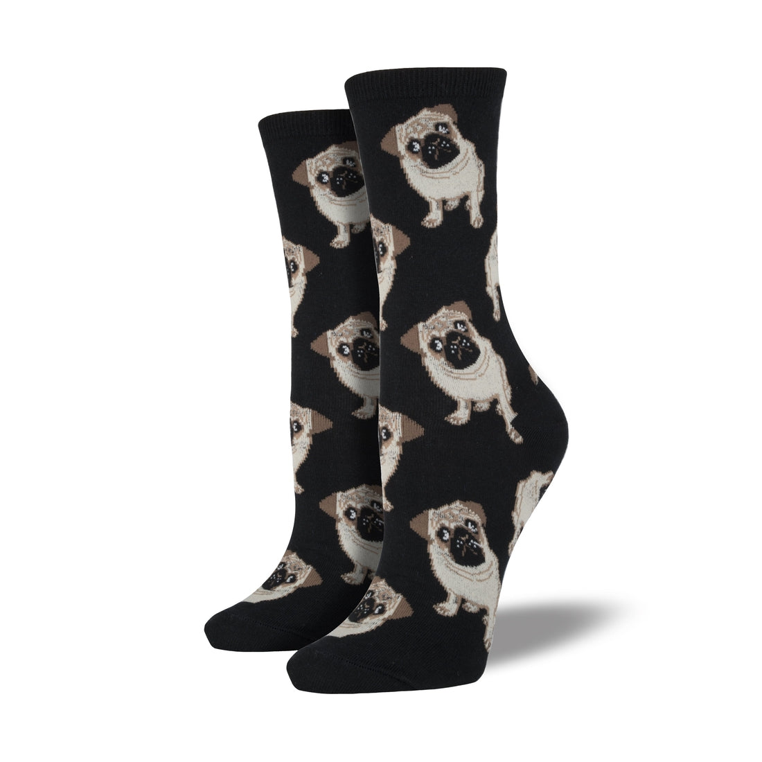 Dame Strømper - ‘Mopsen’ (Flere farver) Dyr Socksmith Sort