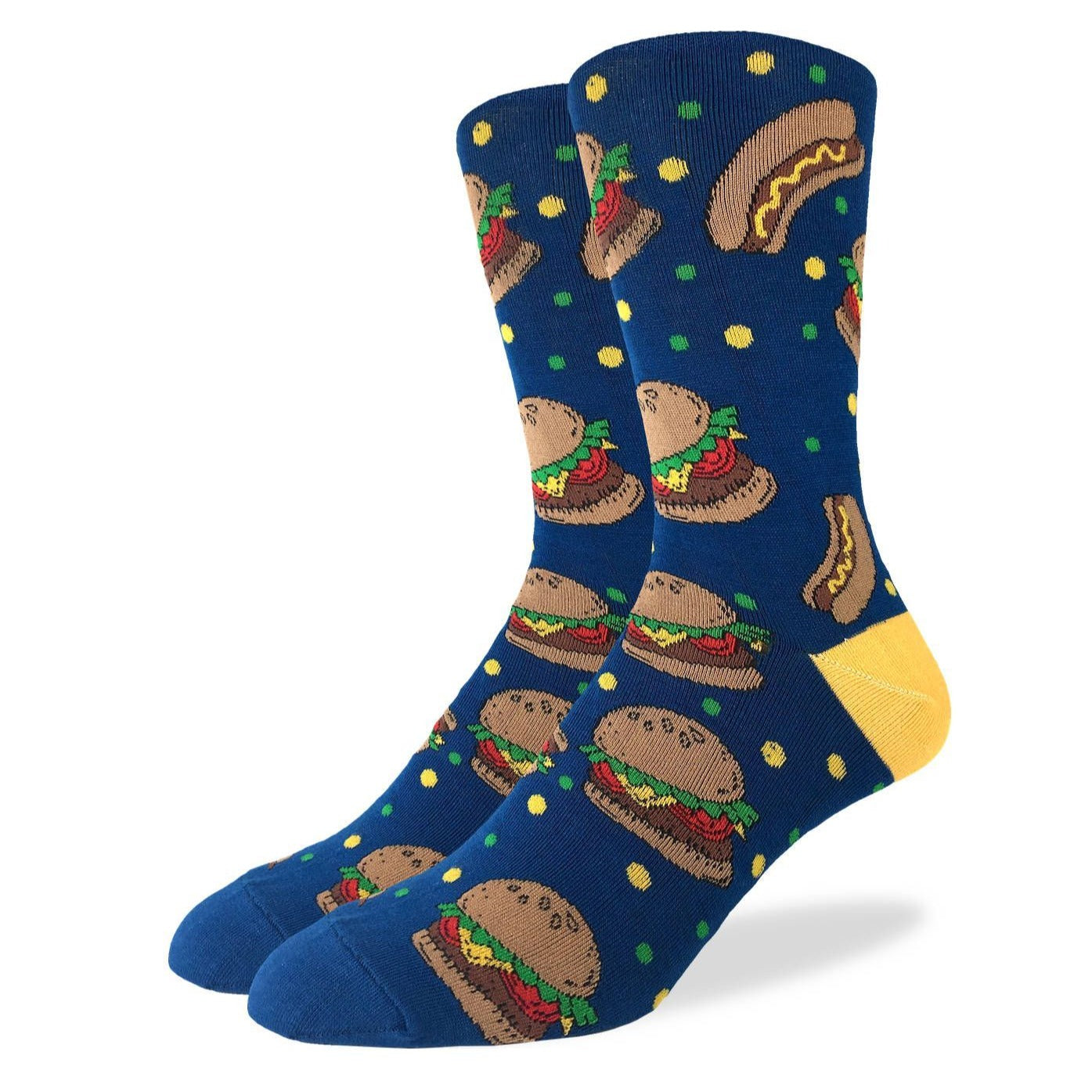 Sjove Sokker, Herre - 'Burgers & Hotdogs' Mad & Drikke Good Luck Sock