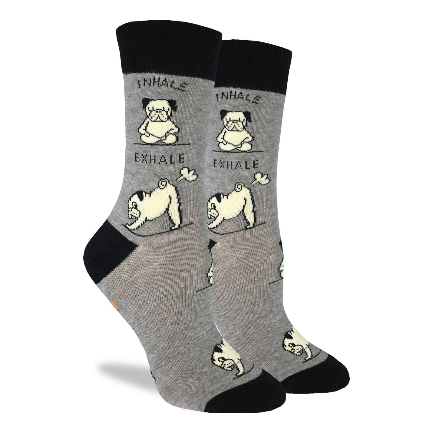 Sjove Dame Strømper - 'Yoga Hunden' Dyr Good Luck Sock