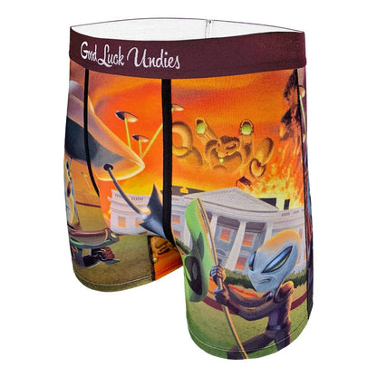 Alien Invasion Underbukser til Mænd - UFO og Rumvæsen Undertøj