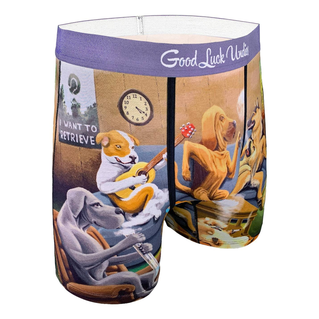 Dogs Playing Poker Underbukser til Mænd - Vintage Kunst Undertøj