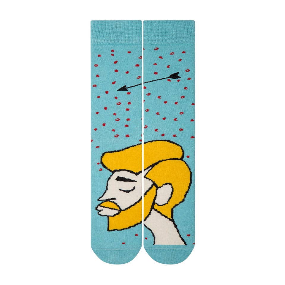 valentin Sokker til Par - Gul og Orange Hår