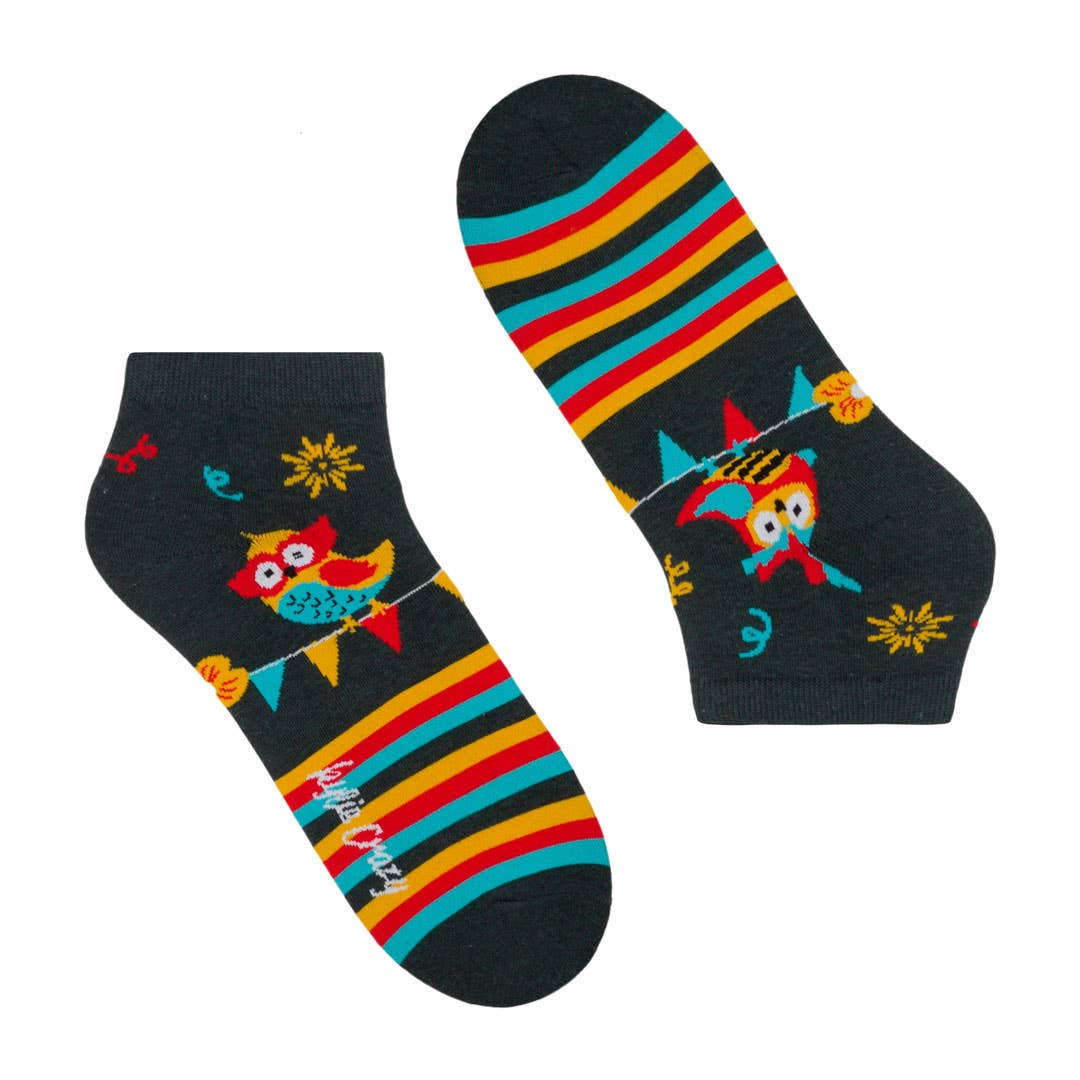 Ankelstrømper - Sjove Korte Sokker med Ugler