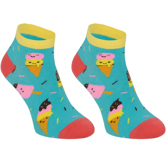 Ankelstrømper - Sjove Korte Sokker med Is