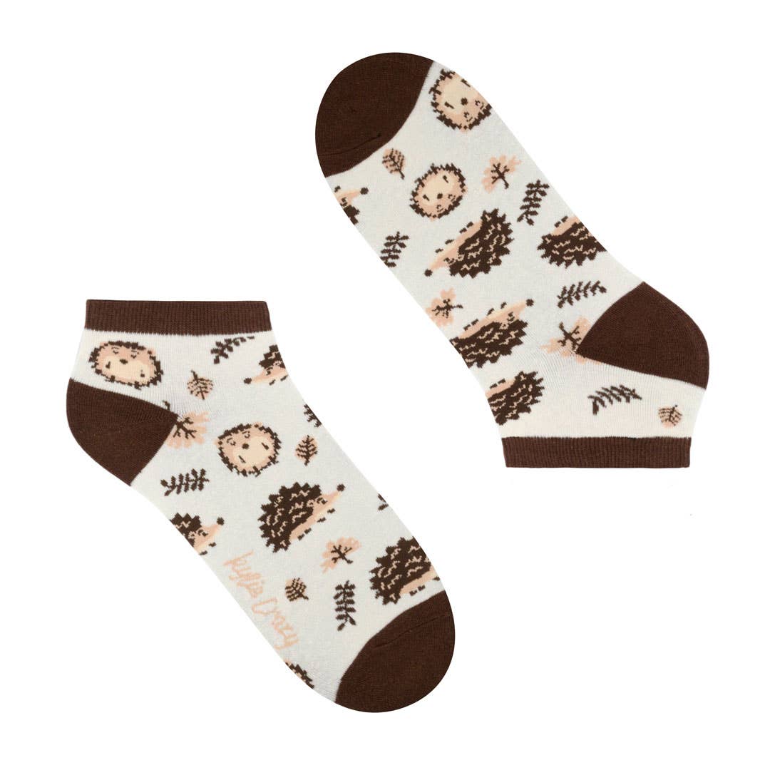 Ankelstrømper - Sjove Korte Sokker med Pindsvin