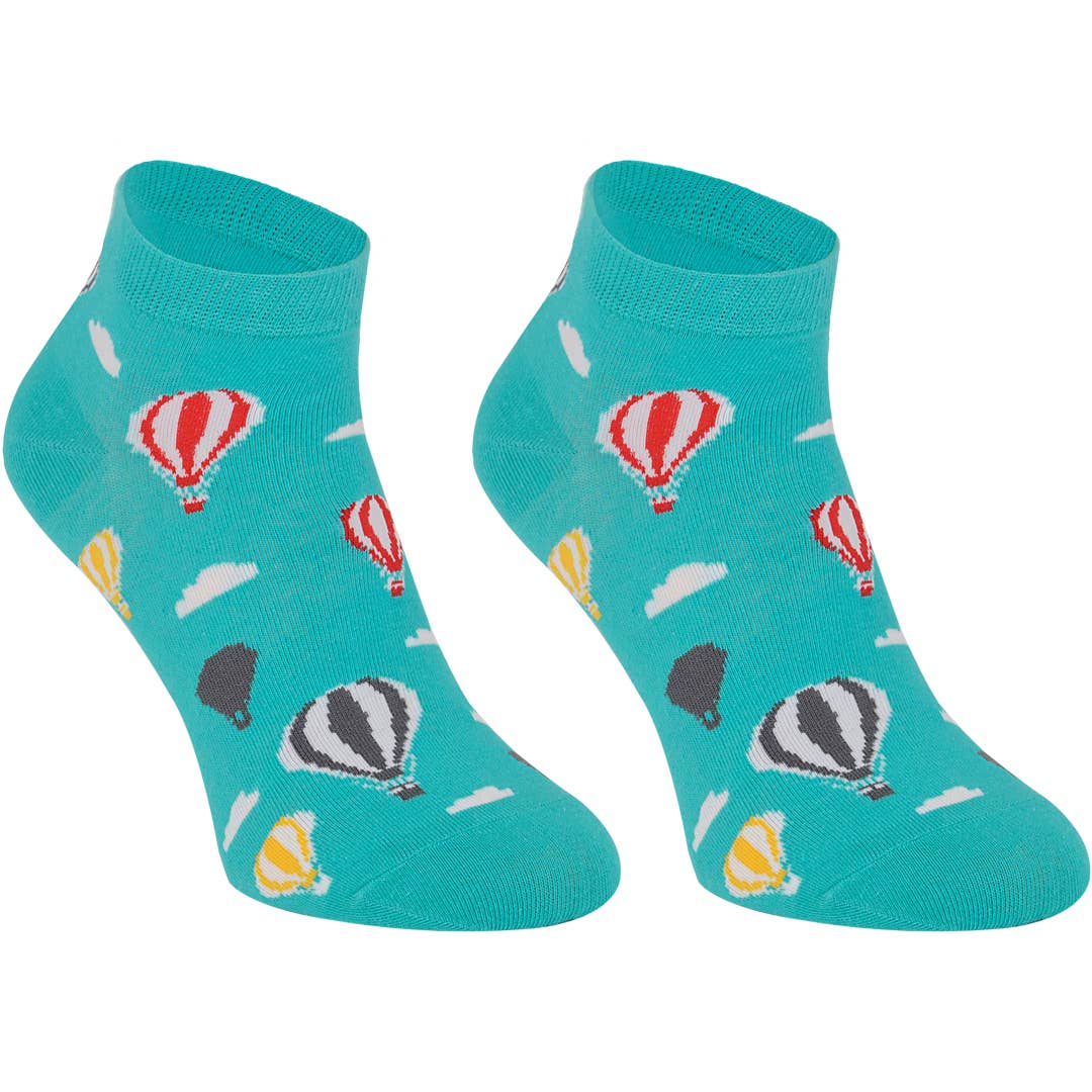 Ankelstrømper - Sjove Korte Sokker med Varmluftballoner