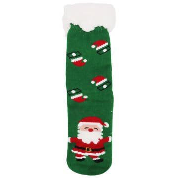 Julesokker med Skridsikker Sål - Tykke Fleece Loungesokker