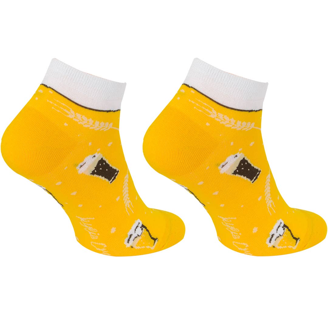 Ankelstrømper - Sjove Korte Sokker med Ølglas