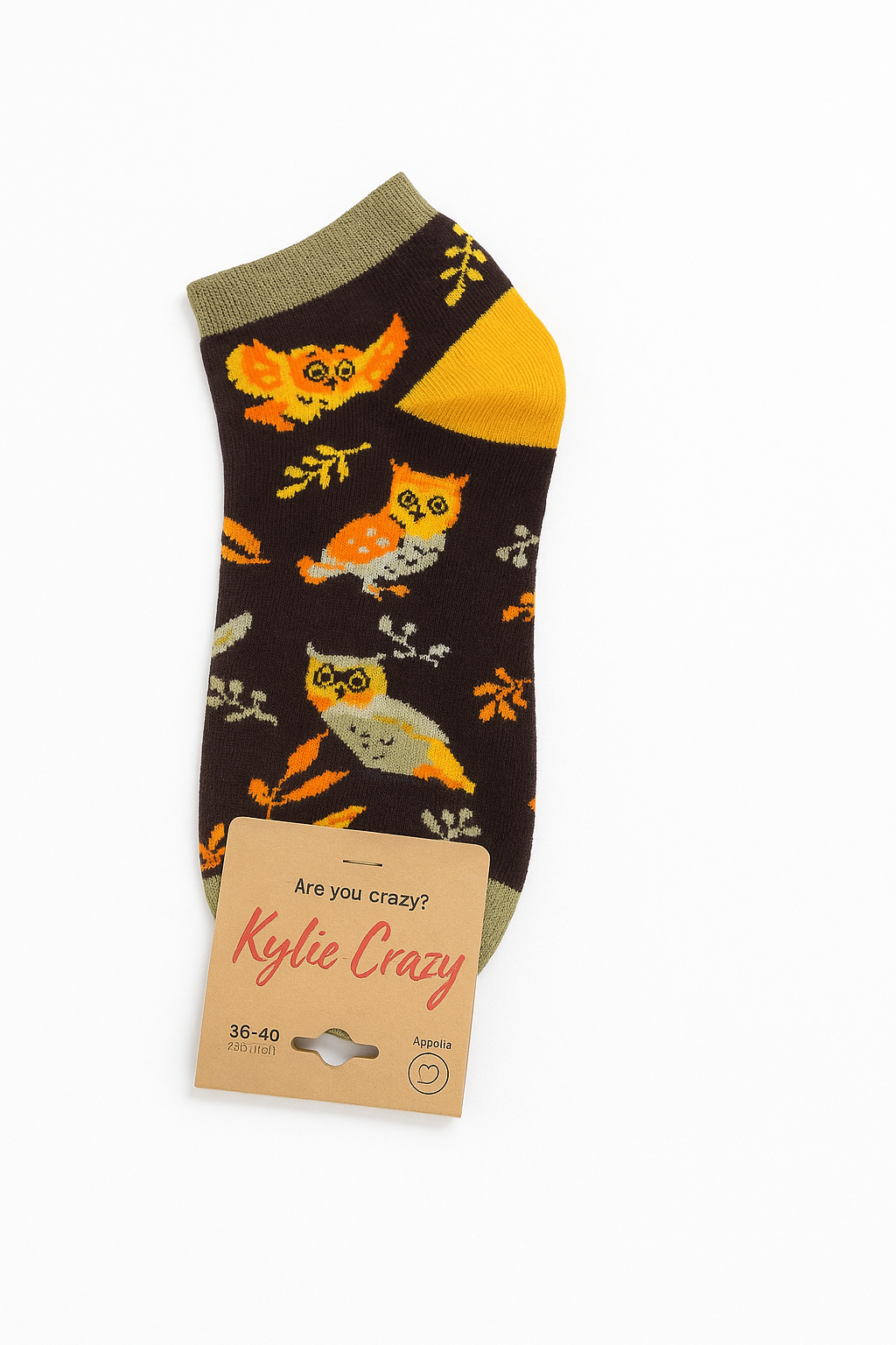 Sjove Ugle Ankelstrømper - Originale Sokker med Ugler - Forår/Sommer