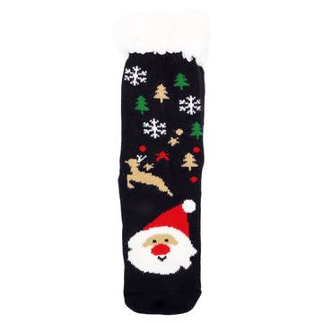 Julesokker med Skridsikker Sål - Tykke Fleece Loungesokker