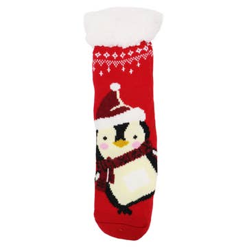 Julesokker med Skridsikker Sål - Tykke Fleece Loungesokker