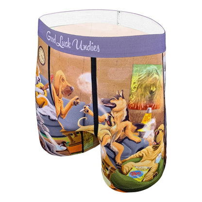 Dogs Playing Poker Underbukser til Mænd - Vintage Kunst Undertøj