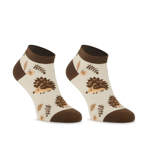 Ankelstrømper - Sjove Korte Sokker med Pindsvin