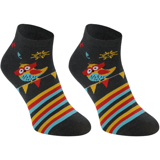 Ankelstrømper - Sjove Korte Sokker med Ugler