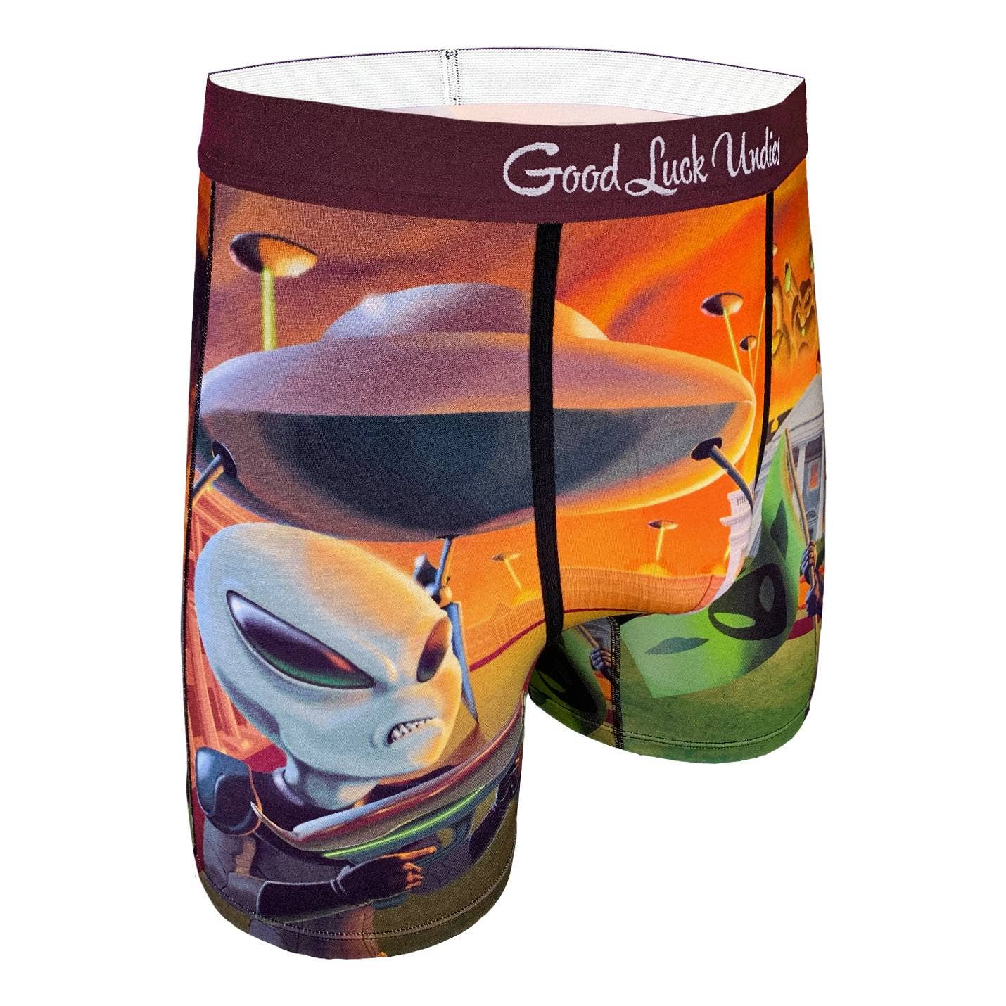 Alien Invasion Underbukser til Mænd - UFO og Rumvæsen Undertøj