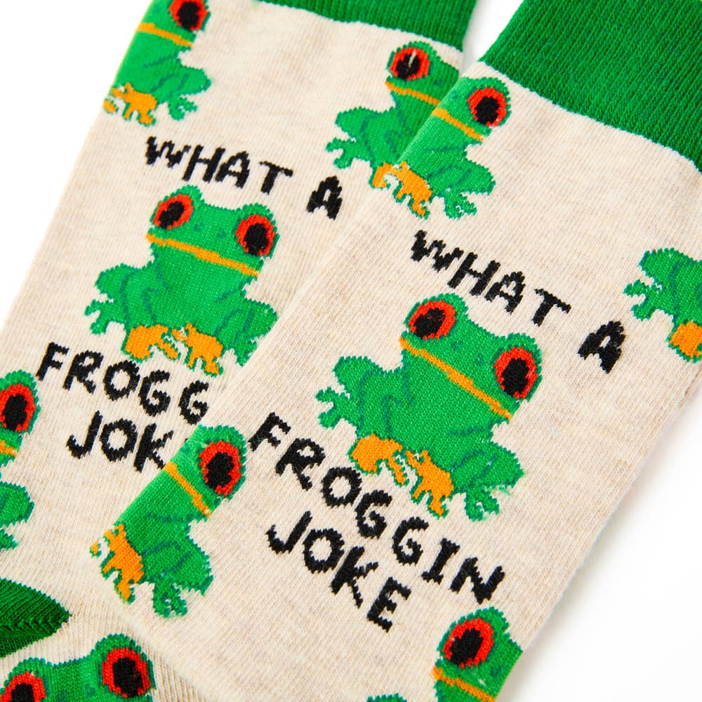 What a Froggin Joke Sokker - Sjove Unisex Sokker med Frøer