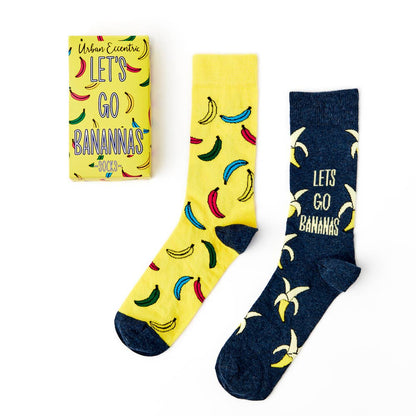 Let's Go Bananas - Sokker gaveæske STR. 41-46 og Boxershorts til Mænd