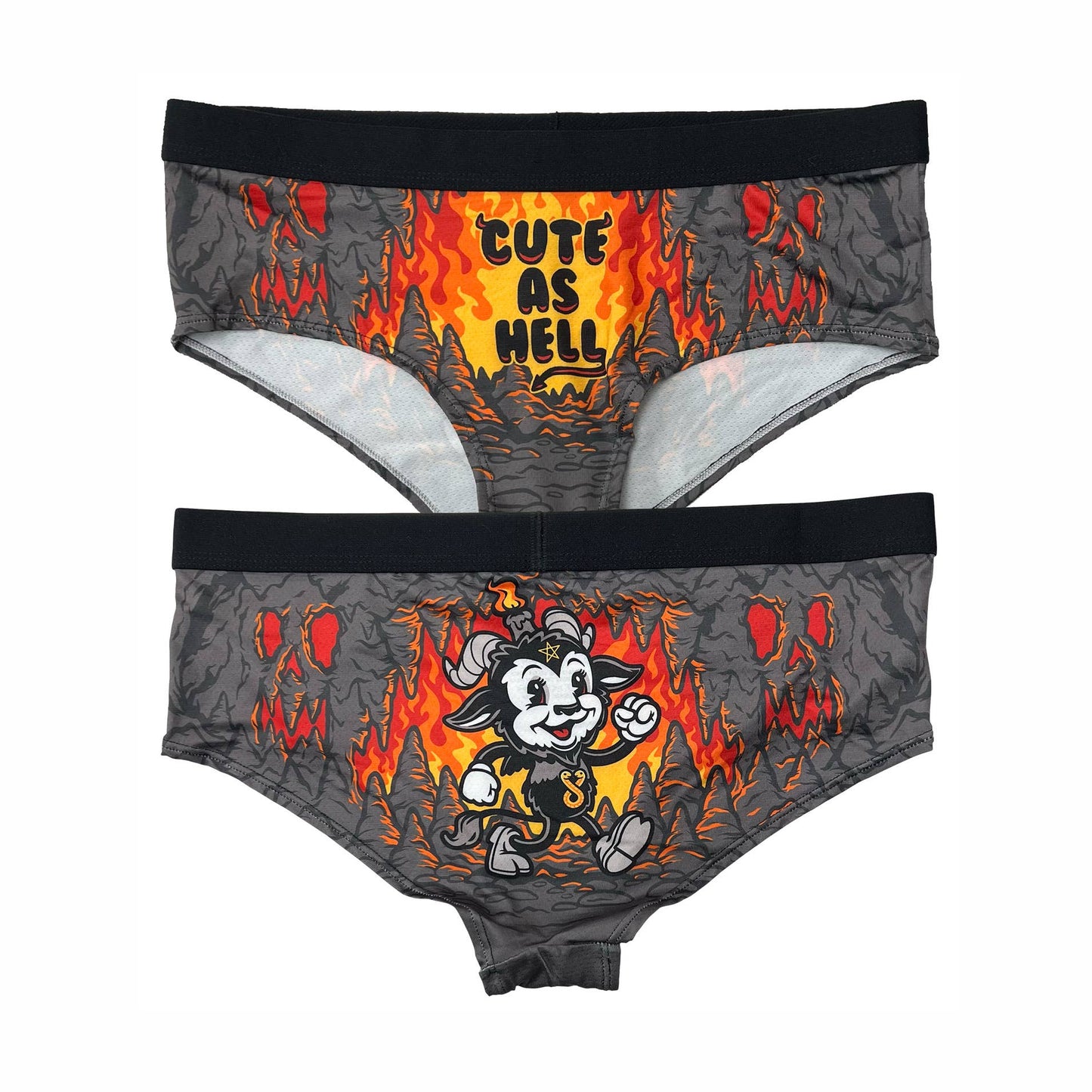 Cute As Hell Trusser til Kvinder - Djævel og Flammer Undertøj