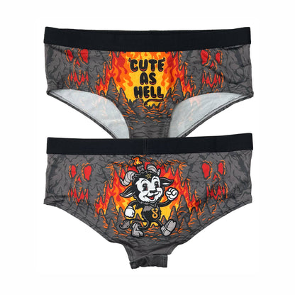 Cute As Hell Trusser til Kvinder - Djævel og Flammer Undertøj
