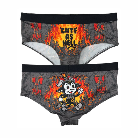 Cute As Hell Trusser til Kvinder - Djævel og Flammer Undertøj