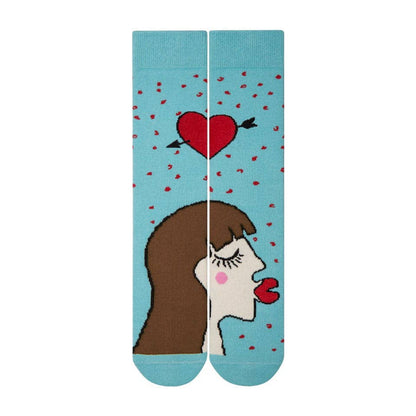 valentins Sokker til Par - Brunt Hår