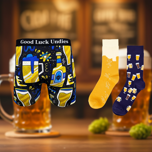 Beer Socks - Sjove Strømper og Boxershorts til Mænd