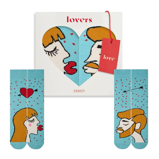 valentins Sokkesæt til Par - Mørk Blond