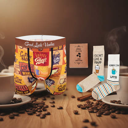 Coffee Socks Pakke - Underbukser og Sokkegaveæske