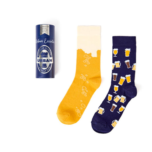 Beer Socks - Øl Sokkegavesæt med 2 Par