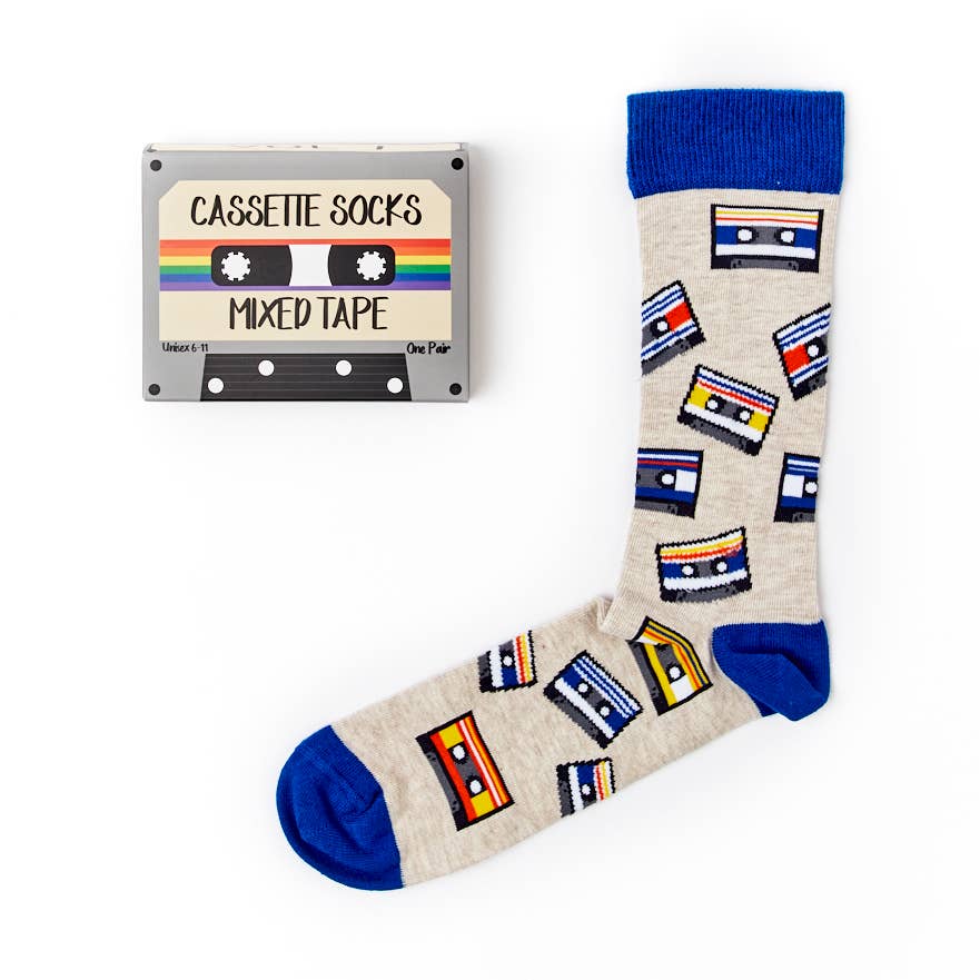 Cassette Socks - Retro Kassettebånd Sokker i Gaveæske