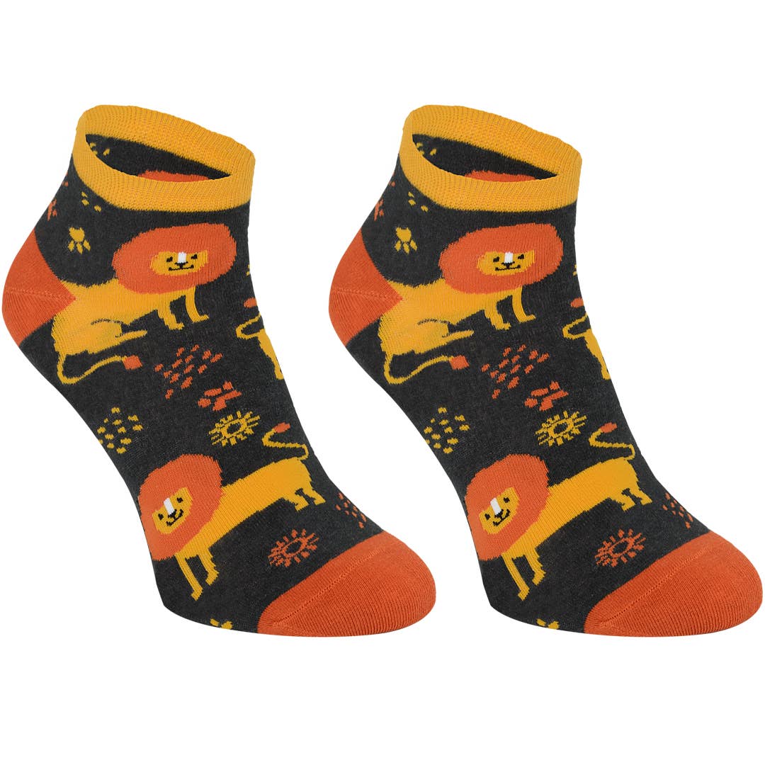 Ankelstrømper - Sjove Korte Sokker med Løver