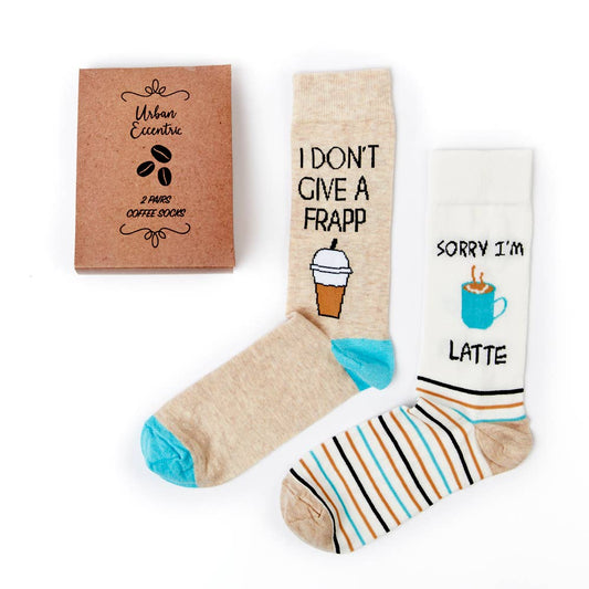 Coffee Socks - Kaffe Sokkegavesæt med 2 Par