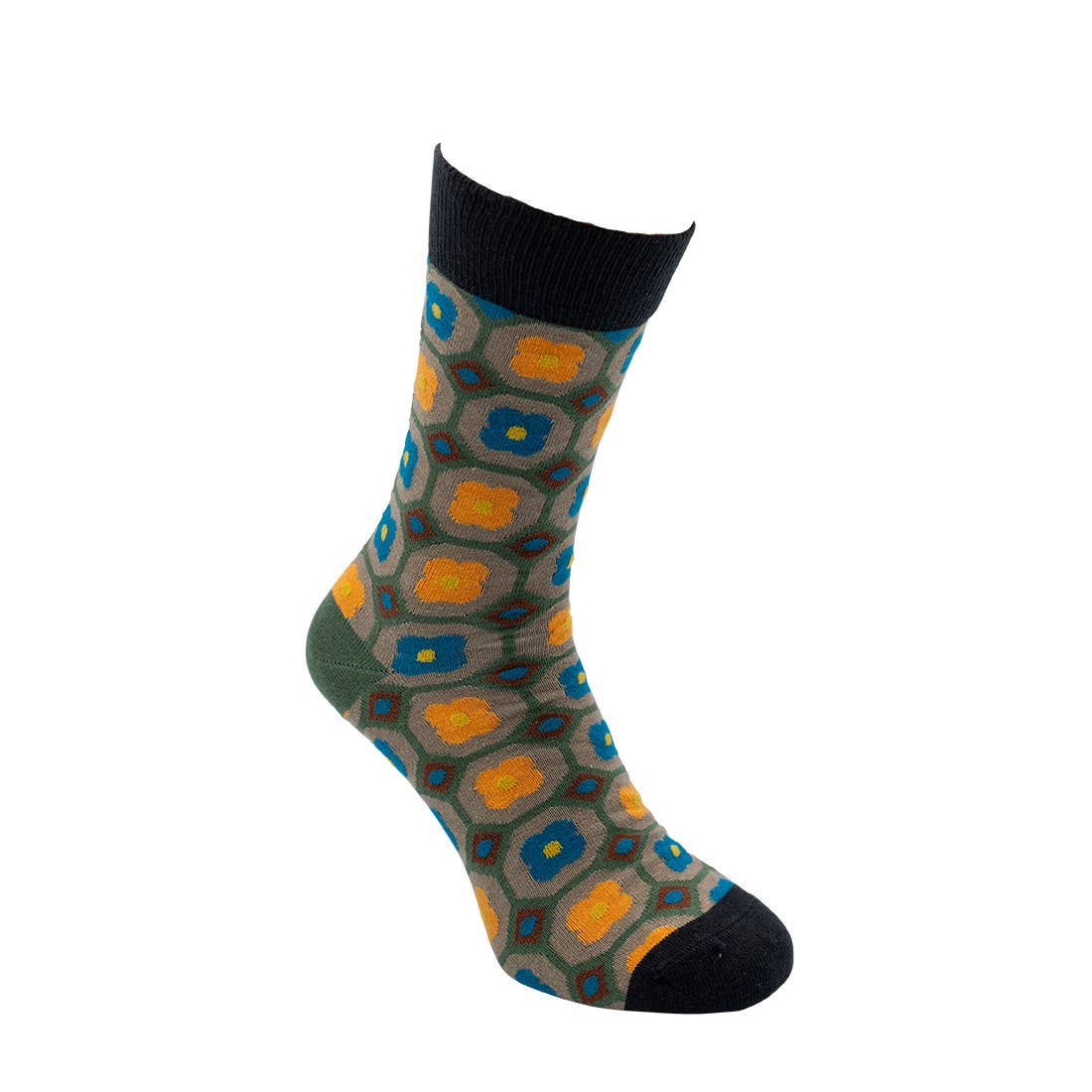 Retro Sokker med Geometrisk Mønster - Martha