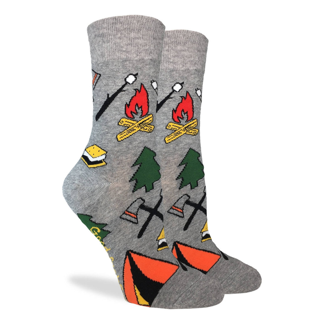 Sjove Dame Strømper - 'Go Camping' **ANKOMMER slut UGE 20** Job & Hobby Good Luck Sock 