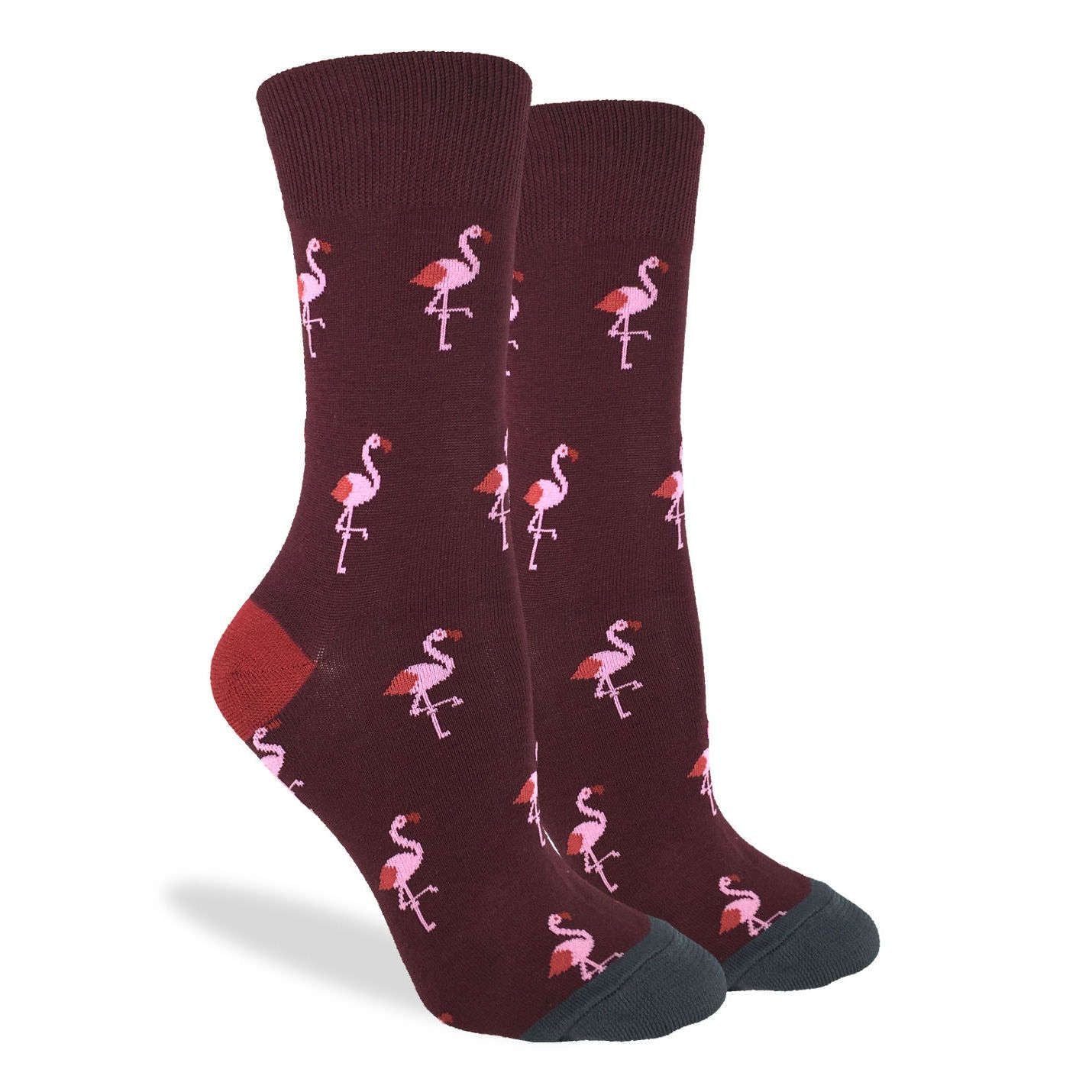 Sjove Dame Strømper - 'Pink Flamingo Party' Dyr Good Luck Sock